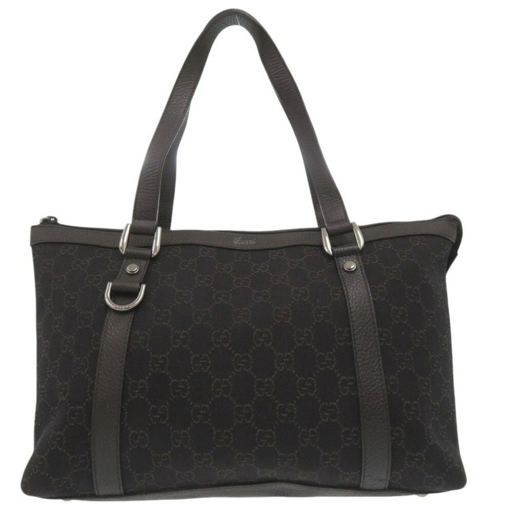 GUCCI Brown Leather Tote Bag